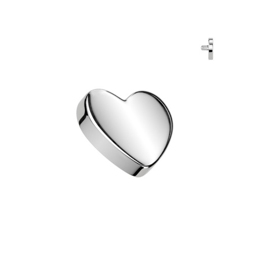 Ozdobné srdiečko k dermálu TITAN, závit 1,6 mm