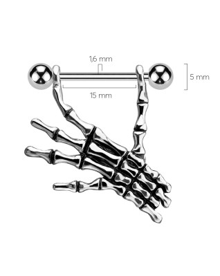 Piercing do bradavky so štítom