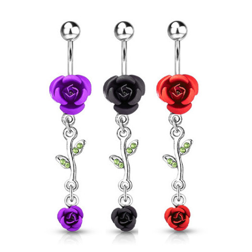 Piercing do pupku - ružička