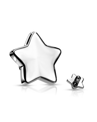 Ozdobná hviezdička dermálu TITAN, závit 1,6 mm, rozmer 4 mm