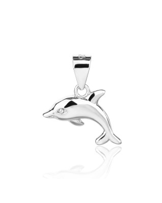 Strieborný prívesok - delfín