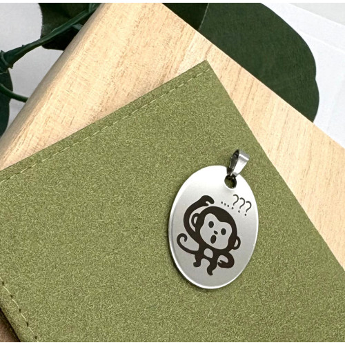 Oceľový prívesok - doštička ovál 25 x 35 mm