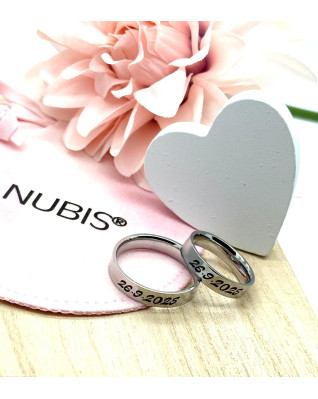 Lesklý prsteň chirurgická oceľ, šírka 5 mm