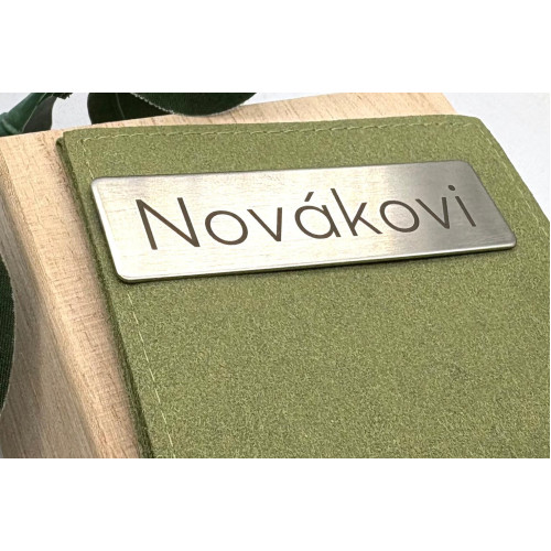 Dverná tabuľka - štítok s laserovou rytinou textu