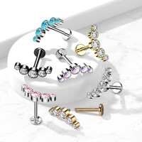 Piercing do brady so zirkónmi