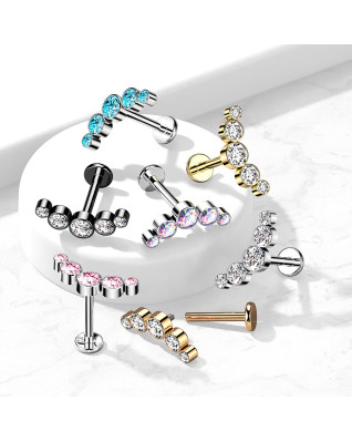 Piercing do brady so zirkónmi