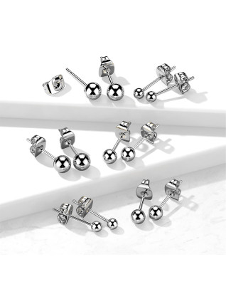 Titánové náušnice guličky 3 mm