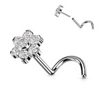 PUSH IN piercing do nosa TITAN, 0,8 x 6 mm