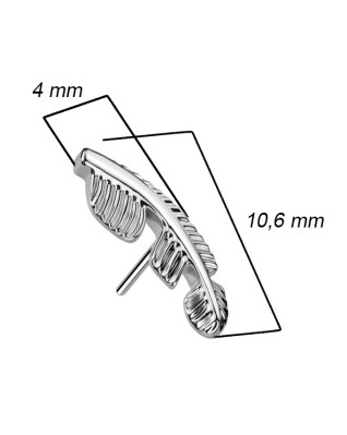 Ozdoba - pierko k PUSH IN piercingu - pierko