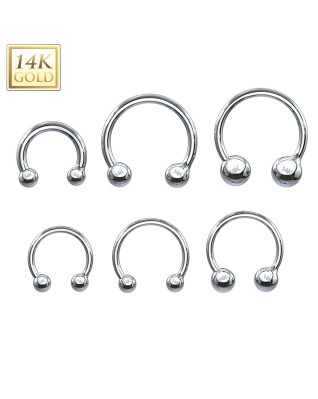 Zlatý piercing - podkova, Au 585/1000