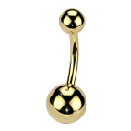 Pozlátený piercing do pupku - banánik