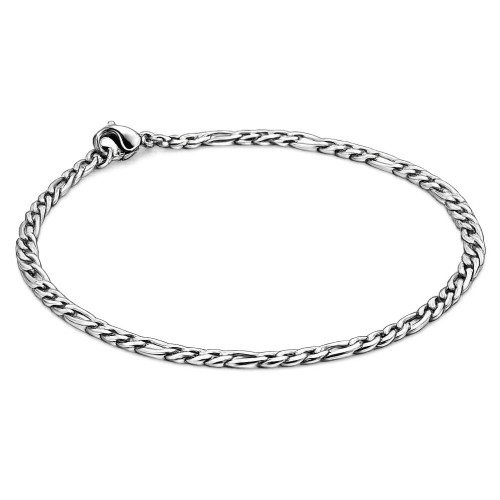 Oceľový náramok FIGARO š. 3 mm, dĺžka 18 cm