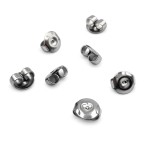 Náušnicový puzetový uzáver oceľový 6,5 x 6 mm - 1 kus