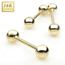 Zlatý piercing do jazyka - Au 585/1000