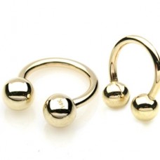 Zlatý piercing - podkova, Au 585/1000